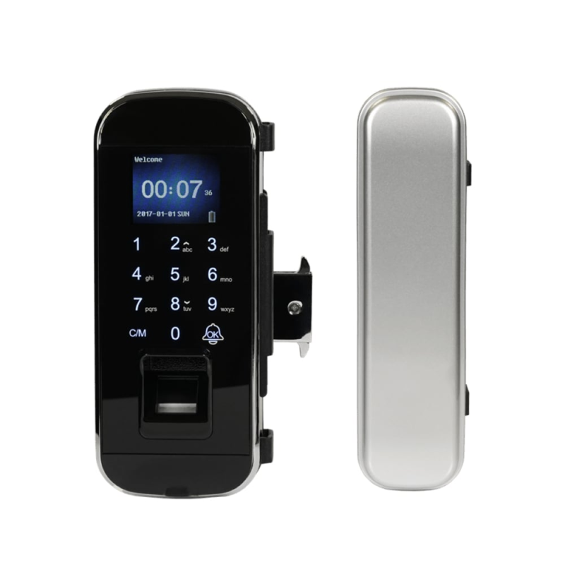 Замок біометричний автономний на скляні двері Trinix TRL-3302BG зі зчитувачем відбитків пальців і карт EM-Marine Замок біометричний автономний на скляні двері Trinix TRL-3302BG зі зчитувачем відбитків пальців і карт EM-Marine