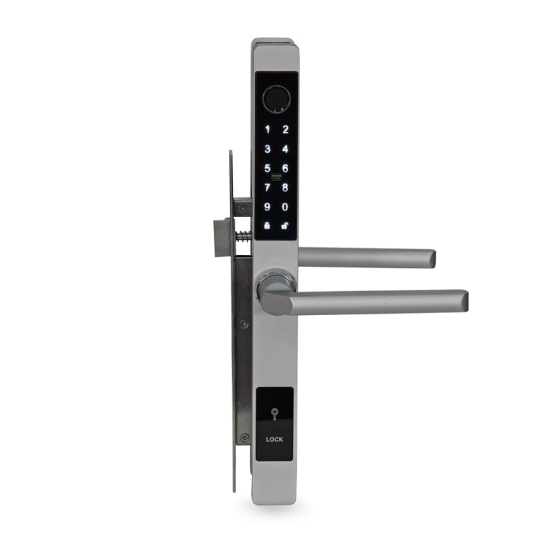 Замок біометричний автономний Trinix TRL-5105BTF Silver Right з Bluetooth, зчитувачем відбитків пальців і карт Mifare Замок біометричний автономний Trinix TRL-5105BTF Silver Right з Bluetooth, зчитувачем відбитків пальців і карт Mifare