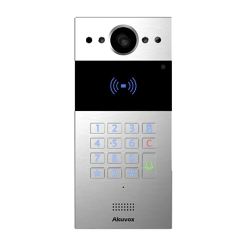 IP-відеопанель багатоабонентська 2Mp Akuvox R20K Silver зі зчитувачем EM-Marine / Mifare / NFC IP-відеопанель багатоабонентська 2Mp Akuvox R20K Silver зі зчитувачем EM-Marine / Mifare / NFC