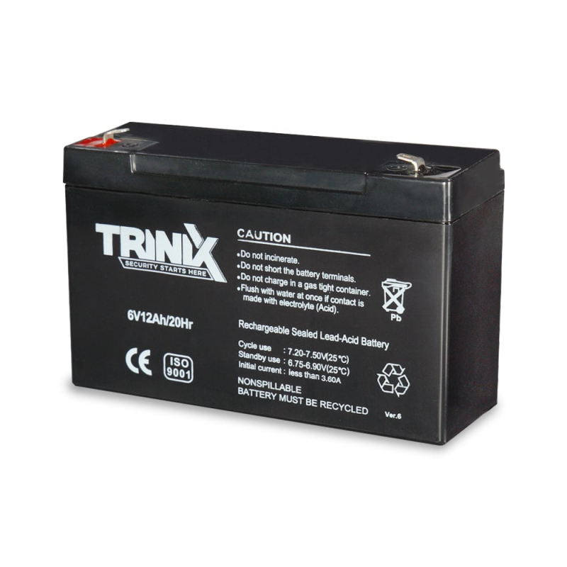 Акумуляторна батарея 6В 12Аг Trinix 6V12Ah/20Hr AGM свинцево-кислотна Акумуляторна батарея 6В 12Аг Trinix 6V12Ah/20Hr AGM свинцево-кислотна