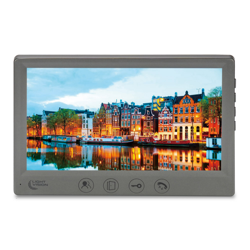 Відеодомофон 7“ Light Vision AMSTERDAM FHD Grey