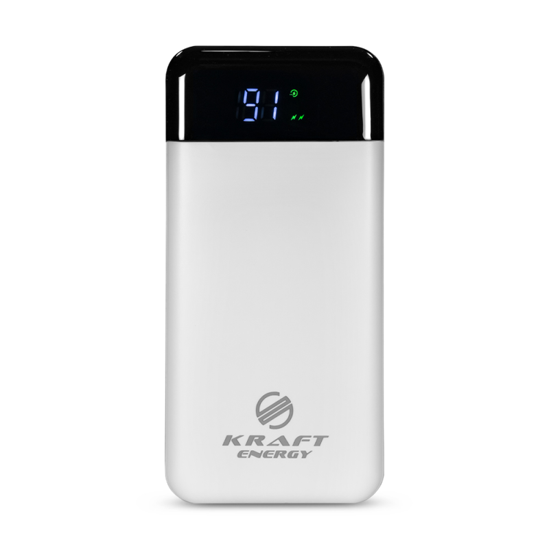 Повербанк 20000mAh Power Bank Kraft KPB-2120FCL White 22.5W QC3.0 LED-ліхтар Повербанк 20000mAh Power Bank Kraft KPB-2120FCL White 22.5W QC3.0 LED-ліхтар