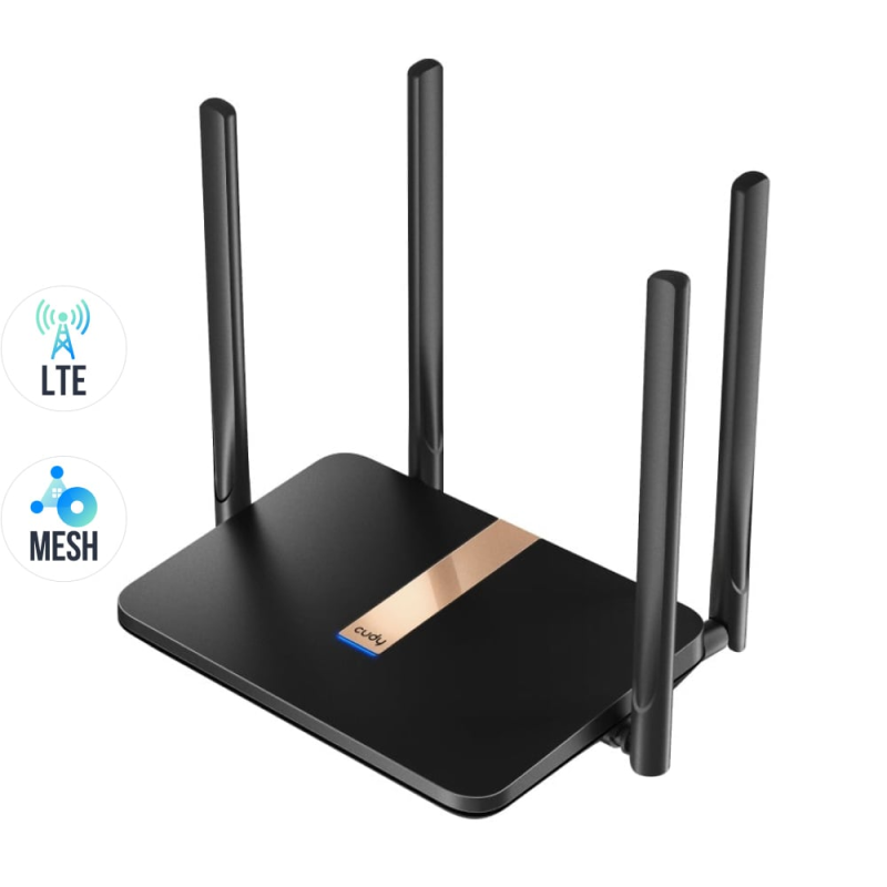 WiFi 5 Mesh 4G LTE-маршрутизатор Cudy LT500D CAT4 дводіапазонний АС1200 WiFi 5 Mesh 4G LTE-маршрутизатор Cudy LT500D CAT4 дводіапазонний АС1200