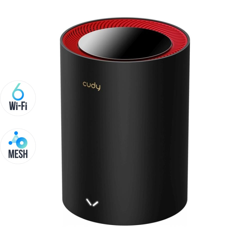 Маршрутизатор WiFi Mesh-система WiFi 6 2.5G Cudy M3000 Black (1-Pack) дводіапазонний AX3000 Маршрутизатор WiFi Mesh-система WiFi 6 2.5G Cudy M3000 Black (1-Pack) дводіапазонний AX3000