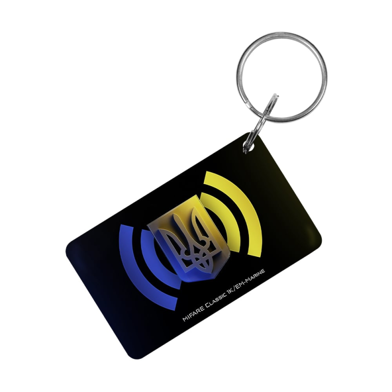 Ключ-брелок EM-Marine+Mifare Trinix Proximity-key EM+MF epoxy прямокутний 30*50 мм герб Ключ-брелок EM-Marine+Mifare Trinix Proximity-key EM+MF epoxy прямокутний 30*50 мм герб