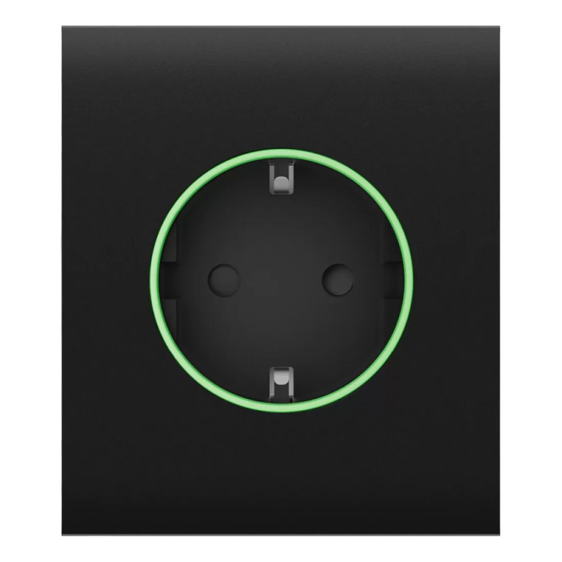 Фронтальна панель Ajax CenterCover (smart) [type F] [55] ASP black/чорна для розумної розетки Outlet (type F)