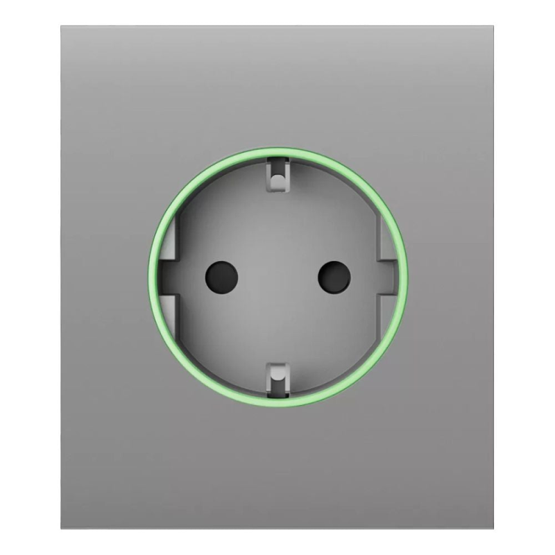 Фронтальна панель Ajax CenterCover (smart) [type F] [55] ASP fog/димна для розумної розетки Outlet (type F)