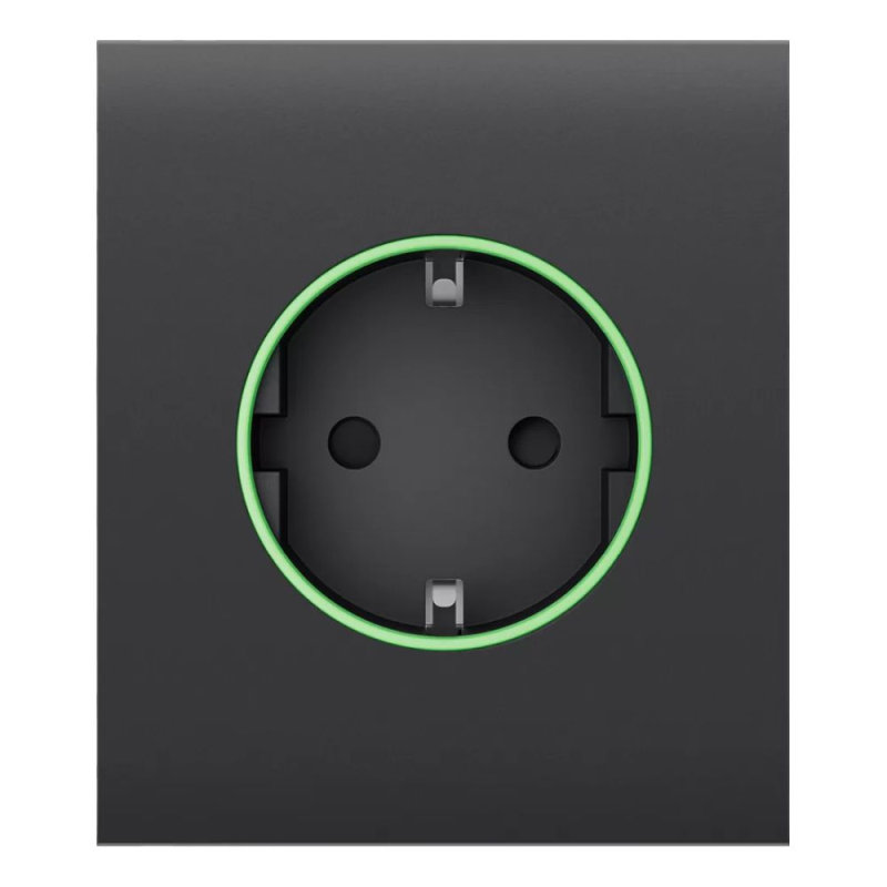 Фронтальна панель Ajax CenterCover (smart) [type F] [55] ASP graphite/графіт для розумної розетки Outlet (type F)