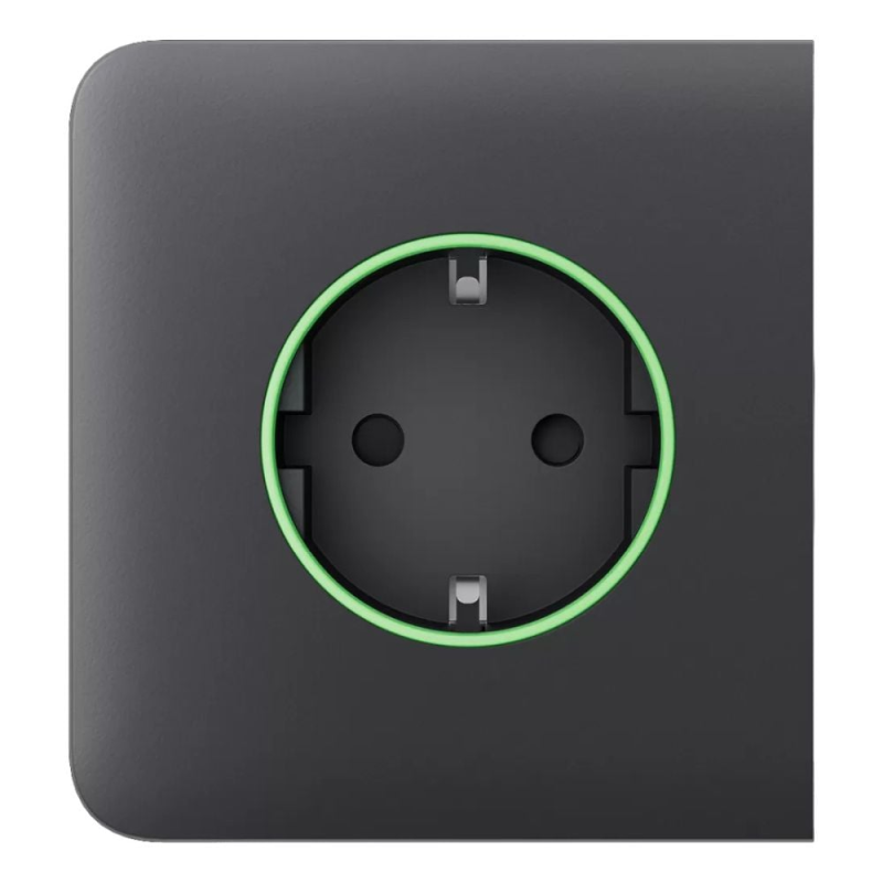 Фронтальна панель Ajax SideCover (smart) [type F] [55] ASP graphite/графіт для розумної розетки Outlet (type F)