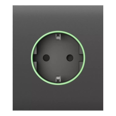 Фронтальна панель Ajax CenterCover (smart) [type F] [55] ASP grey/сіра для розумної розетки Outlet (type F)