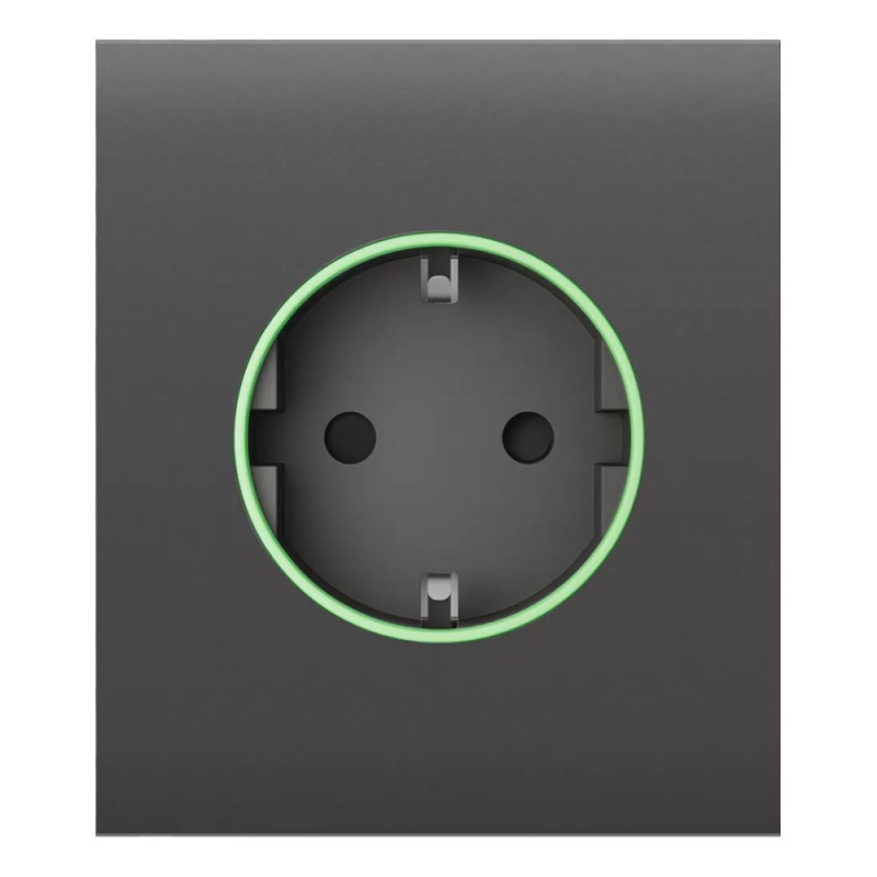 Фронтальна панель Ajax CenterCover (smart) [type F] [55] ASP grey/сіра для розумної розетки Outlet (type F)