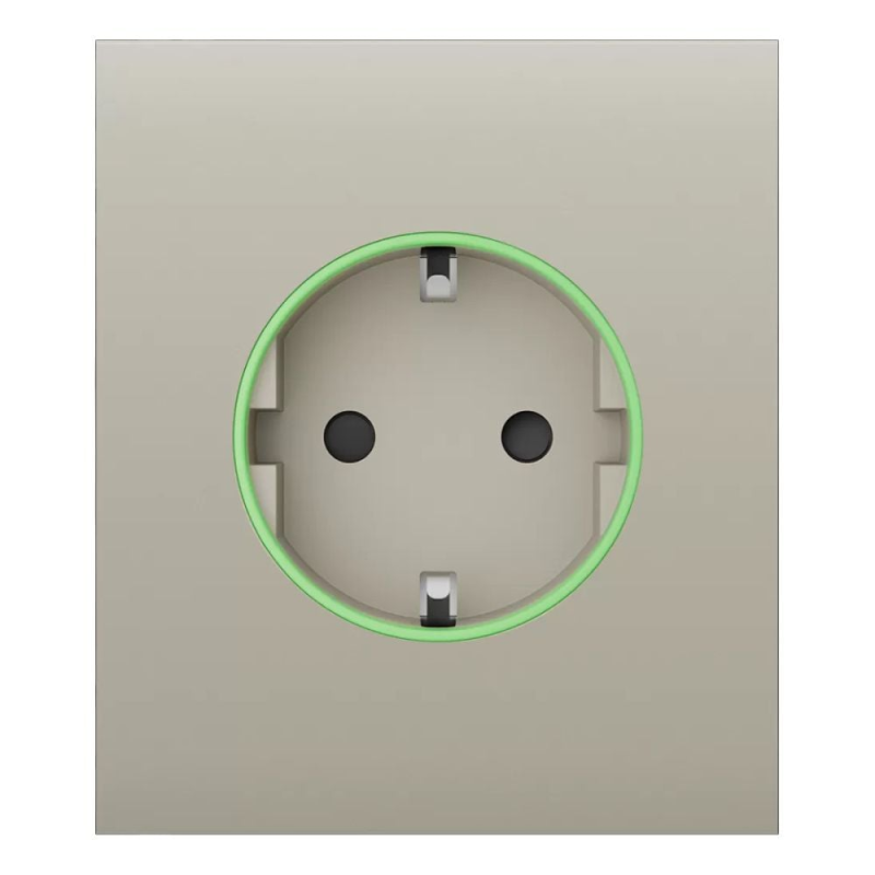 Фронтальна панель Ajax CenterCover (smart) [type F] [55] ASP ivory/слонова кістка для розумної розетки Outlet (type F)