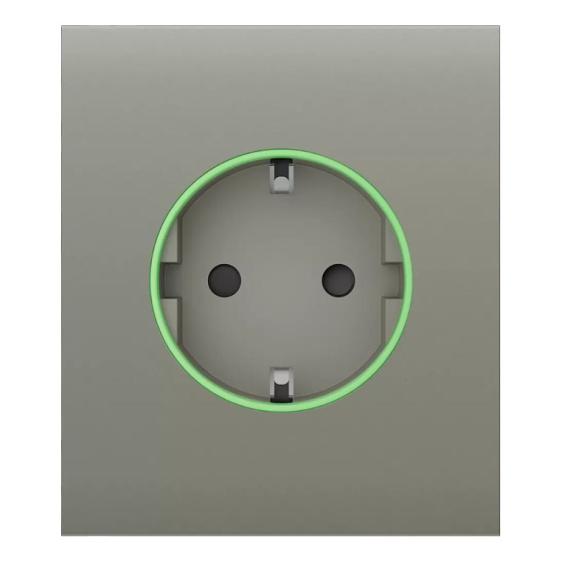 Фронтальна панель Ajax CenterCover (smart) [type F] [55] ASP olive/оливкова для розумної розетки Outlet (type F)