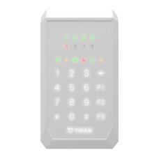 Клавіатура Tiras K-PAD8+ White на 8 індикаторів зон з вбудованим зчитувачем NFC/Mifare