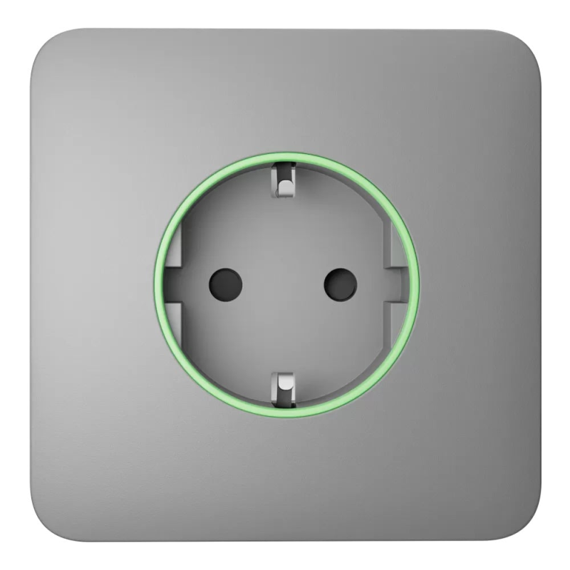 Фронтальна панель Ajax SoloCover (smart) [type F] [55] ASP fog/димна для розумної розетки Outlet (type F)