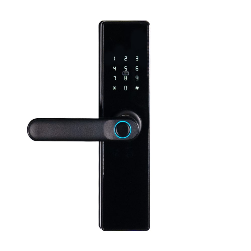 Замок біометричний автономний Trinix TRL-5402BTF Black з Bluetooth, зчитувачем відбитків пальців і карт Mifare Замок біометричний автономний Trinix TRL-5402BTF Black з Bluetooth, зчитувачем відбитків пальців і карт Mifare