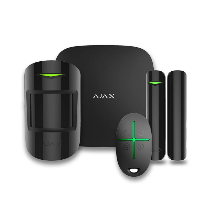 Комплект бездротової сигналізації Ajax StarterKit чорний з 2G та Ethernet Комплект бездротової сигналізації Ajax StarterKit чорний з 2G та Ethernet