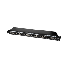Патч-панель 24 порти NVC-PN-12/24 CAT5/CAT6 19“ 1U екранована