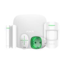 Комплект сигналізації Ajax StarterKit + розумна розетка Socket (type F) Jeweller, білий