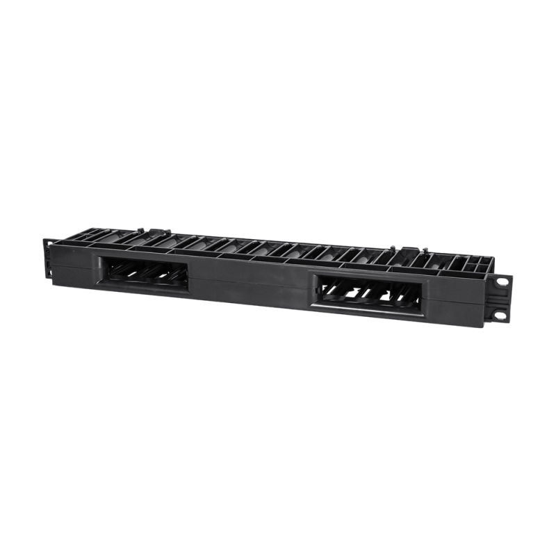 Кабельний організатор Trinix TRX-1U/CM-HP Black horizontal горизонтальний пластиковий на 12 портів для комутаційної шафи 19“ Кабельний організатор Trinix TRX-1U/CM-HP Black horizontal горизонтальний пластиковий на 12 портів для комутаційної шафи 19“