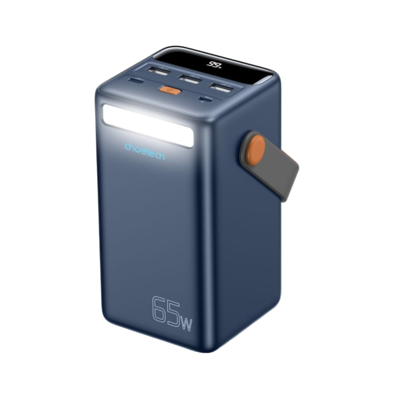 Повербанк 50000mAh Choetech B664 Deep Blue 65W PPS QC3.0 PD3.0 LED-ліхтар Повербанк 50000mAh Choetech B664 Deep Blue 65W PPS QC3.0 PD3.0 LED-ліхтар