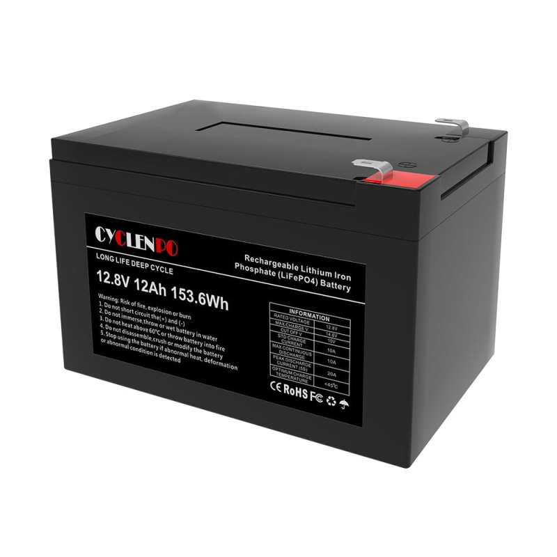 Акумуляторна батарея літій-залізо-фосфатна 12.8В 12Аг Cyclen 12.8V 12AH LiFePo4 Акумуляторна батарея літій-залізо-фосфатна 12.8В 12Аг Cyclen 12.8V 12AH LiFePo4