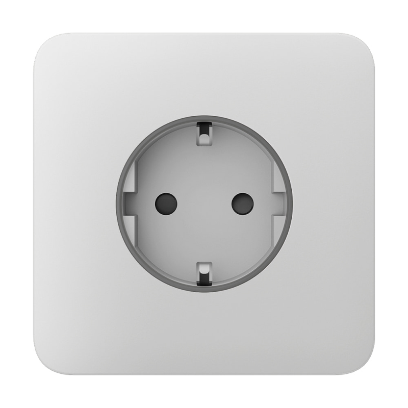 Фронтальна панель Ajax SoloCover (basic) [type F] white/біла для розетки Outlet (type F)