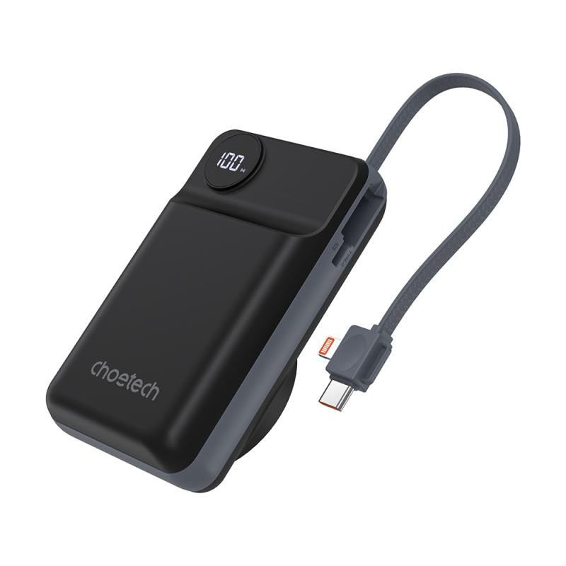 Повербанк 20000mAh Choetech B696 Black QC3.0 PD3.0 бездротова зарядка смартфонів та Apple Watch Повербанк 20000mAh Choetech B696 Black QC3.0 PD3.0 бездротова зарядка смартфонів та Apple Watch