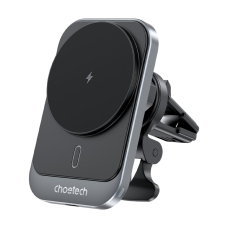 Автомобільний зарядний пристрій Choetech T206-F Black бездротова зарядка, магнітне кріплення