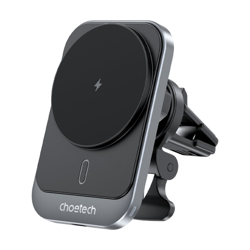 Автомобільний зарядний пристрій Choetech T206-F Black бездротова зарядка, магнітне кріплення Автомобільний зарядний пристрій Choetech T206-F Black бездротова зарядка, магнітне кріплення