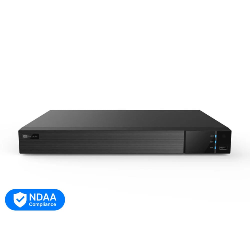 IP-відеореєстратор 16-канальний 16Mp TVT TD-3316H2-16P-B2-B з 16 портами PoE