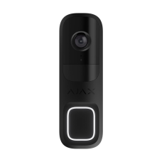 Відеодзвінок з WiFi 4Mp Ajax DoorBell Black із вбудованим штучним інтелектом та ІЧ датчиком руху