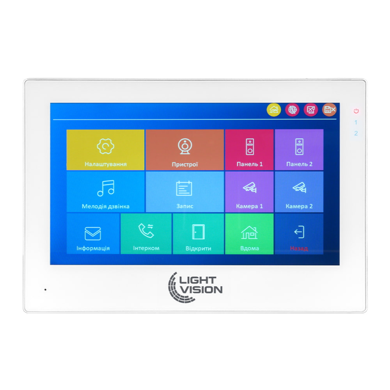 Відеодомофон 7“ WiFi Tuya Light Vision SINGAPORE FHD White