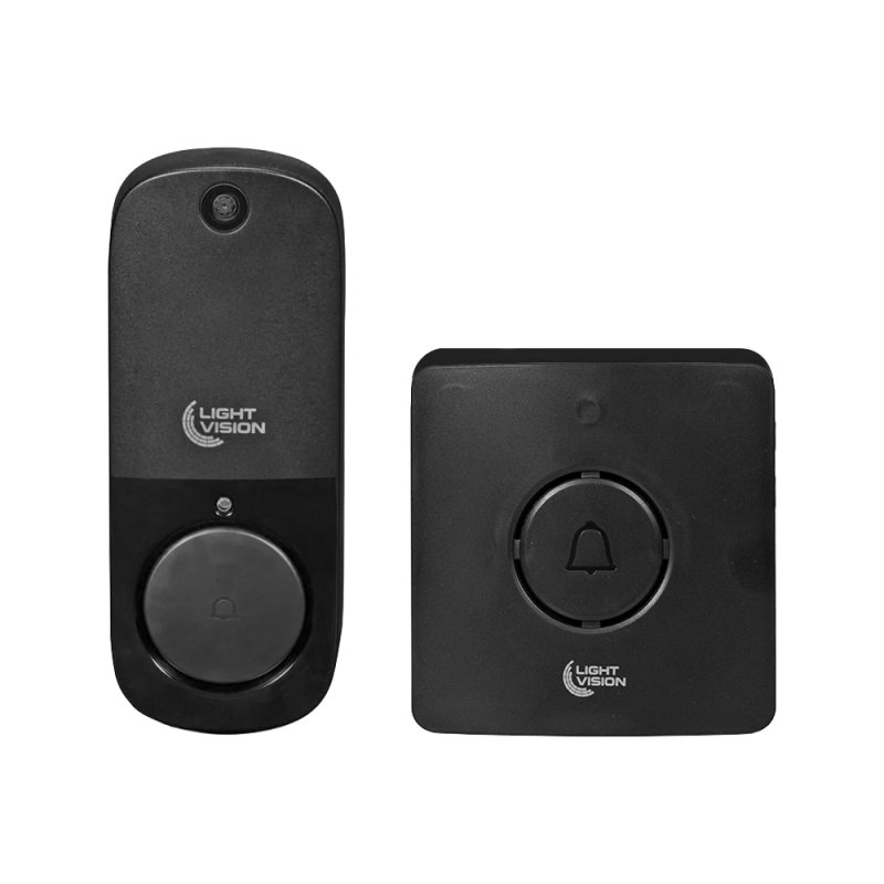 Дверний WiFi дзвінок Light Vision VLC-DR10T(Tuya) Black з ІЧ-датчиком руху Дверний WiFi дзвінок Light Vision VLC-DR10T(Tuya) Black з ІЧ-датчиком руху