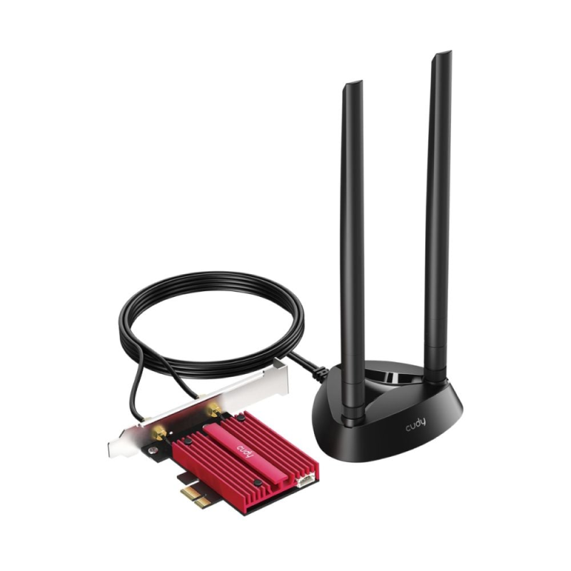 Адаптер WiFi 7 Cudy WE9300S BE9300 PCI Express тридіапазонний з Bluetooth 5.4 Адаптер WiFi 7 Cudy WE9300S BE9300 PCI Express тридіапазонний з Bluetooth 5.4