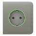 Фронтальна панель Ajax SideCover (smart) [type F] [55] ASP olive/оливкова для розумної розетки Outlet (type F)