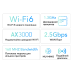 WiFi 6 Mesh-маршрутизатор 2.5G Cudy WR3000H дводіапазонний AX3000