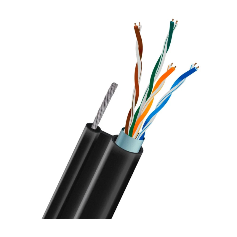 Кабель КППЭт-ВП (100) 4*2*0,51 (F/UTP-cat.5E) outdoor+трос OK-NET Кабель КППЭт-ВП (100) 4*2*0,51 (F/UTP-cat.5E) outdoor+трос OK-NET