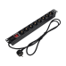 Блок розеток Trinix TRX-PDU/8M-16А Black для комутаційної шафи 19“ на 8 розеток, з вимикачем Блок розеток Trinix TRX-PDU/8M-16А Black для комутаційної шафи 19“ на 8 розеток, з вимикачем